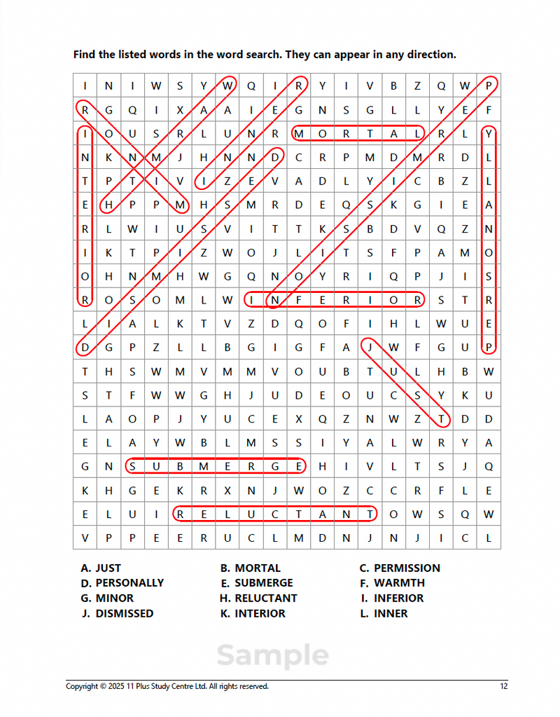 11+ Vocabulary Booster Book 1 - sample page 15