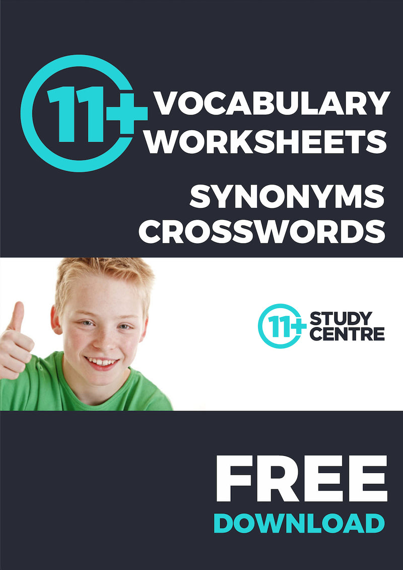 11 Plus Synonyms Crosswords PDF FREE