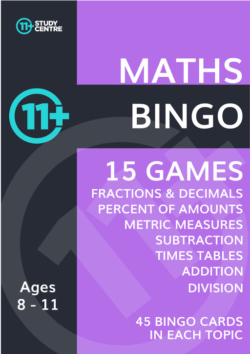 11 Plus Maths Bingo