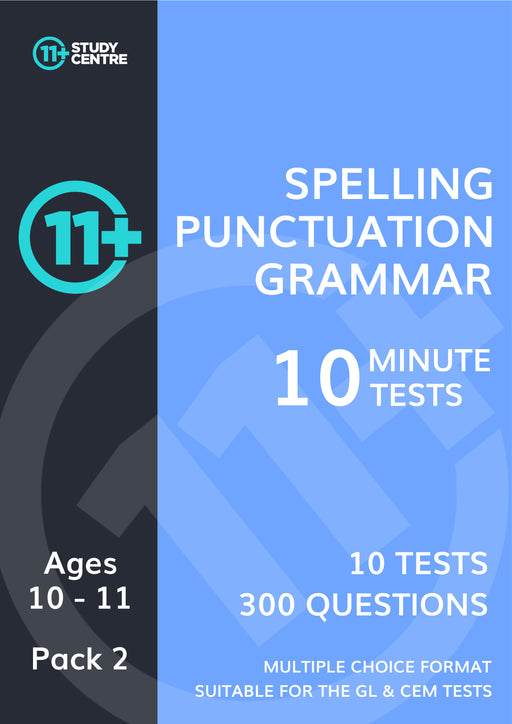 11 Plus Spelling, Punctuation and Grammar tests