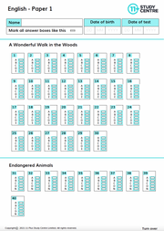 11+ English Practice Papers - 6 Multiple Choice Tests6