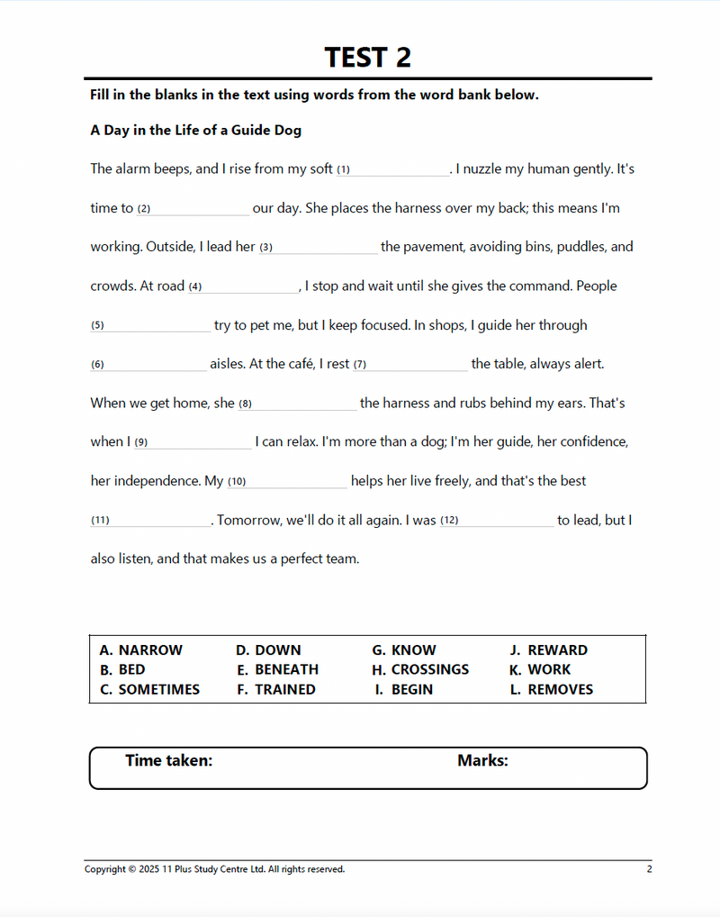 11 Plus Cloze Mastery - 100 Tests2