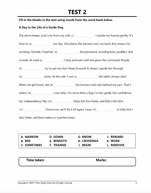11 Plus Cloze Mastery - 100 Tests2