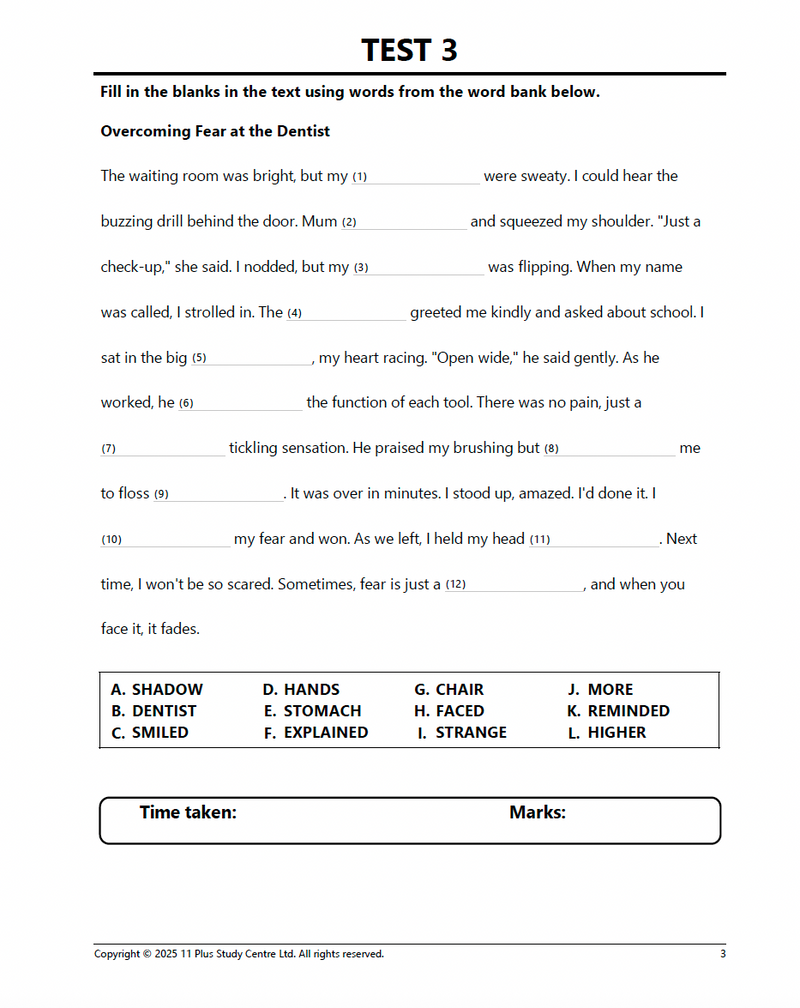 11 Plus Cloze Mastery - 100 Tests3