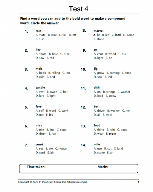 11 Plus Compound Words2