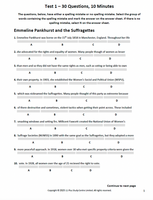 11 Plus Spelling, Punctuation and Grammar Tests1