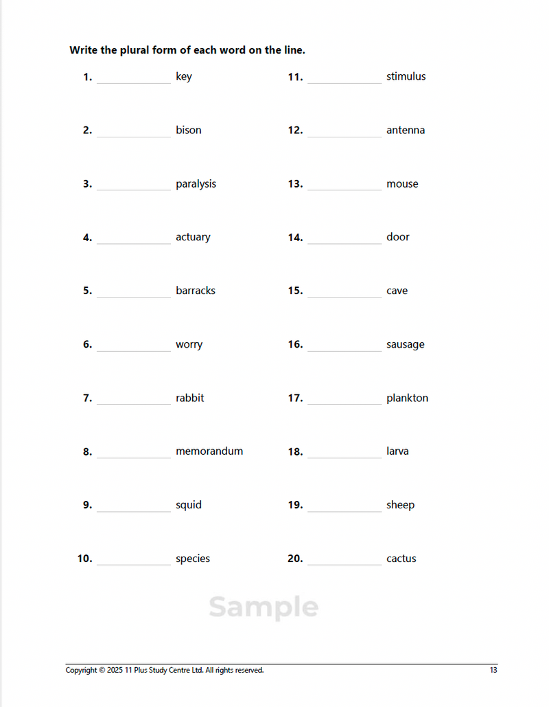 11+ Vocabulary Booster Book 1 - sample page 10