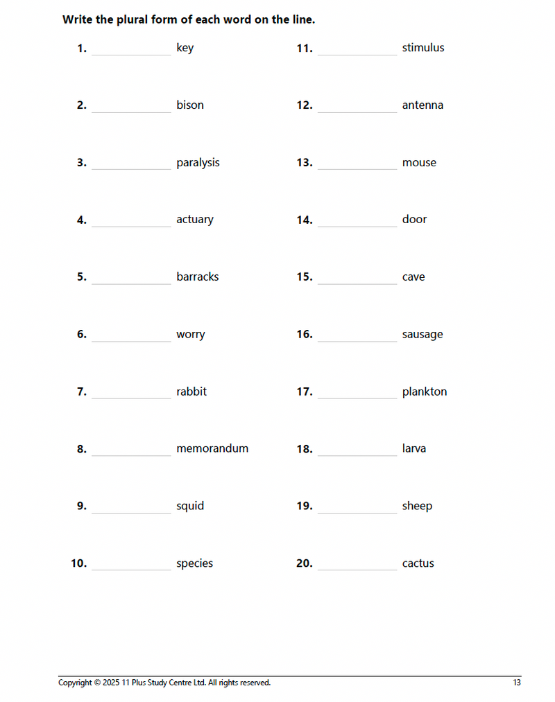 11+ Vocabulary Booster Book 1 - sample page 2