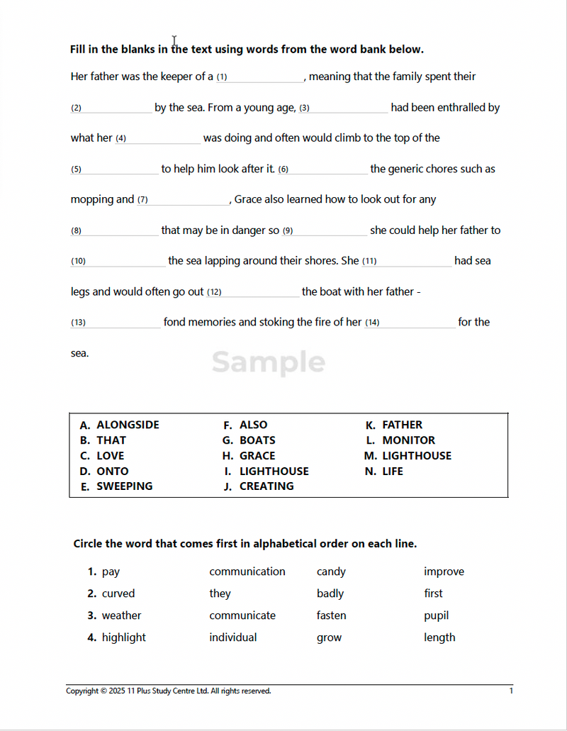 11+ Vocabulary Booster Book 1 - sample page 3