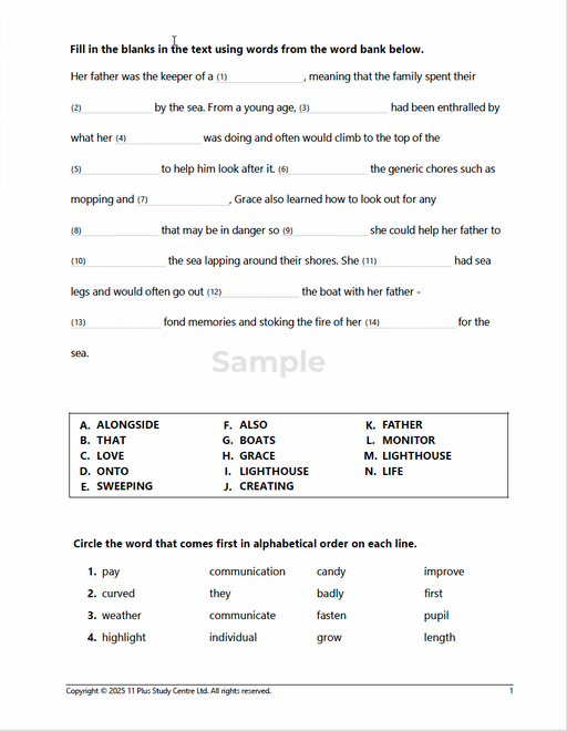 11+ Vocabulary Booster Book 1 - sample page 3