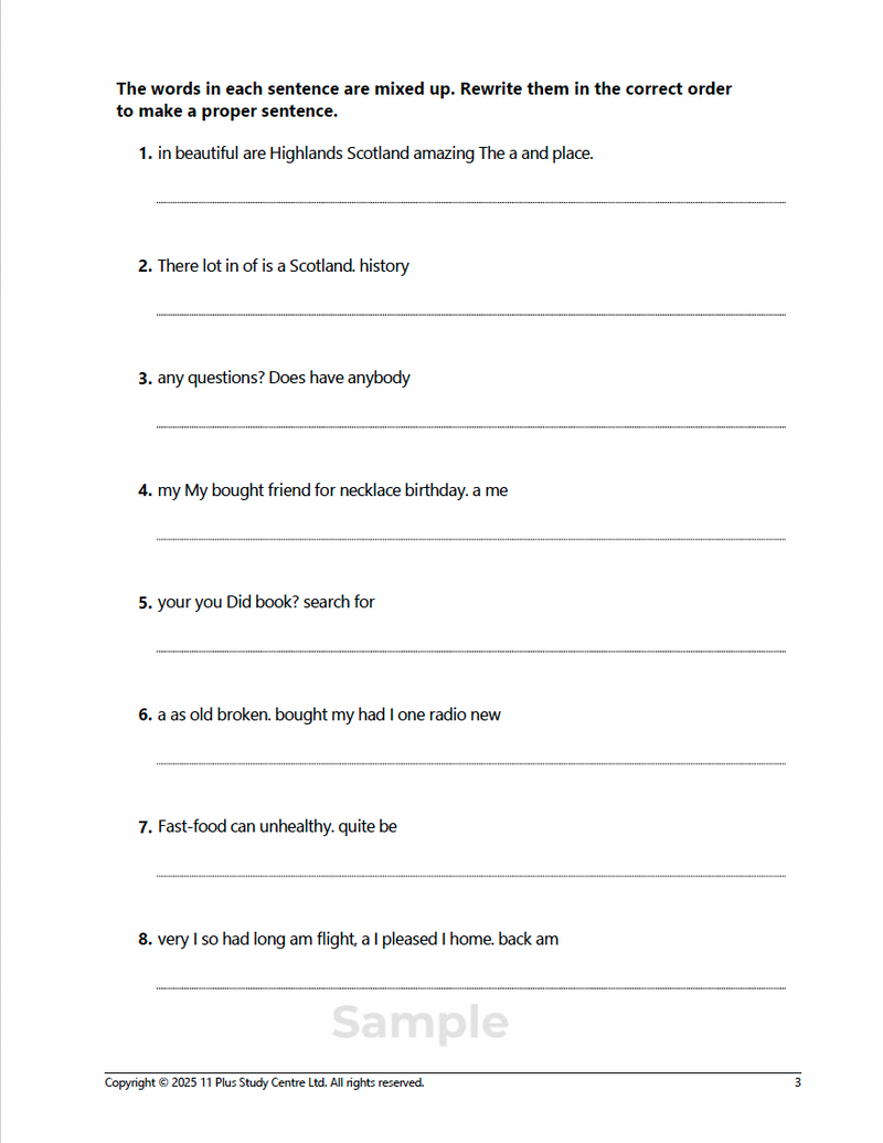 11+ Vocabulary Booster Book 1 - sample page 4