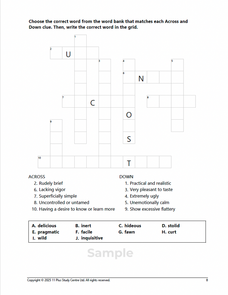 11+ Vocabulary Booster Book 1 - sample 7