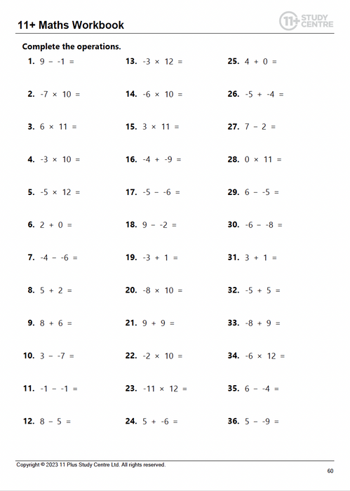 11+ & SATs Maths Workbook