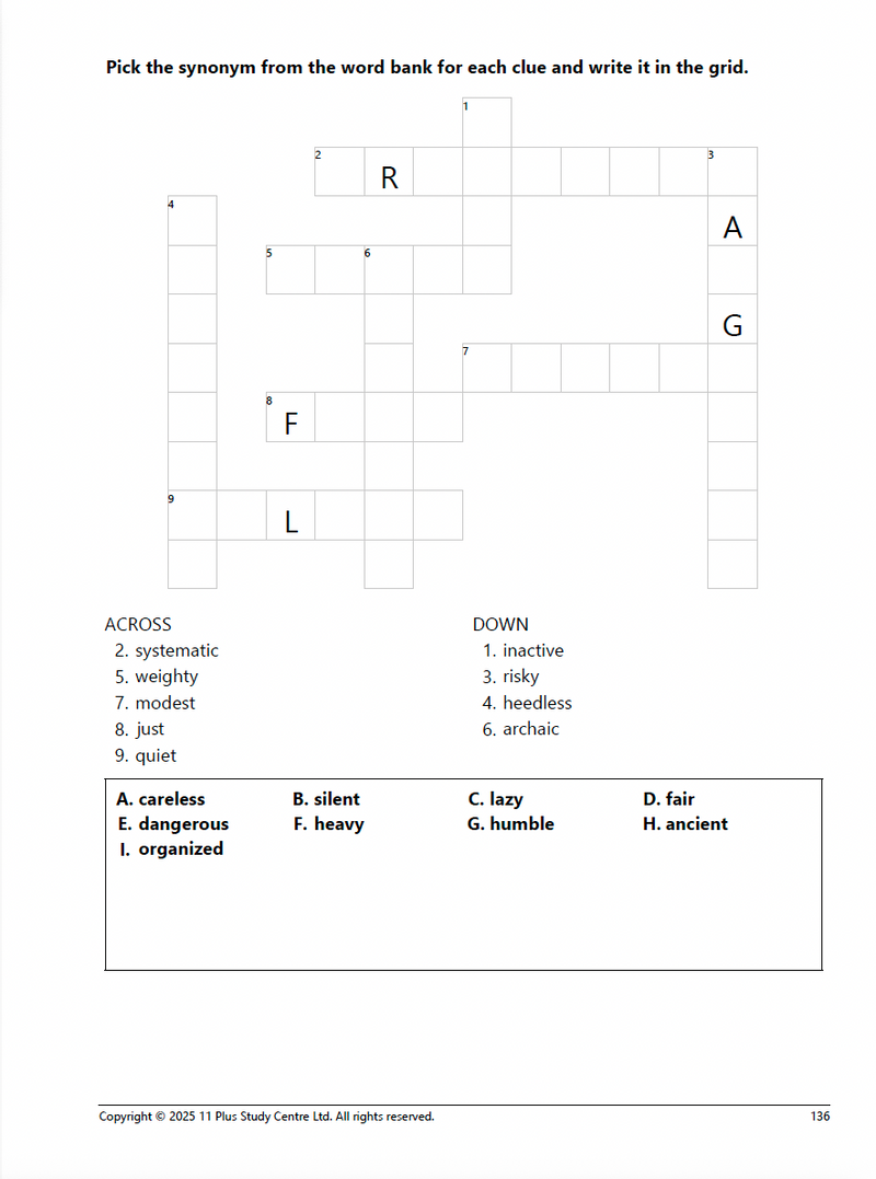 11+Vocabulary Success Pack