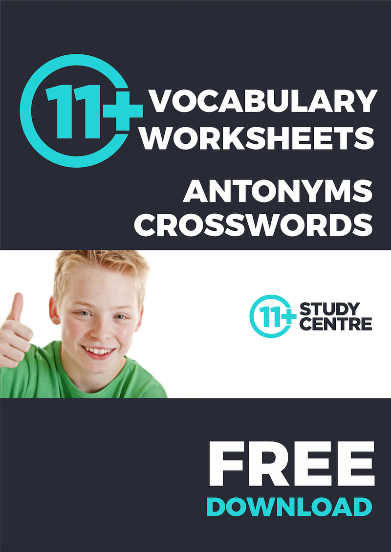 11 Plus Antonyms Crosswords PDF FREE