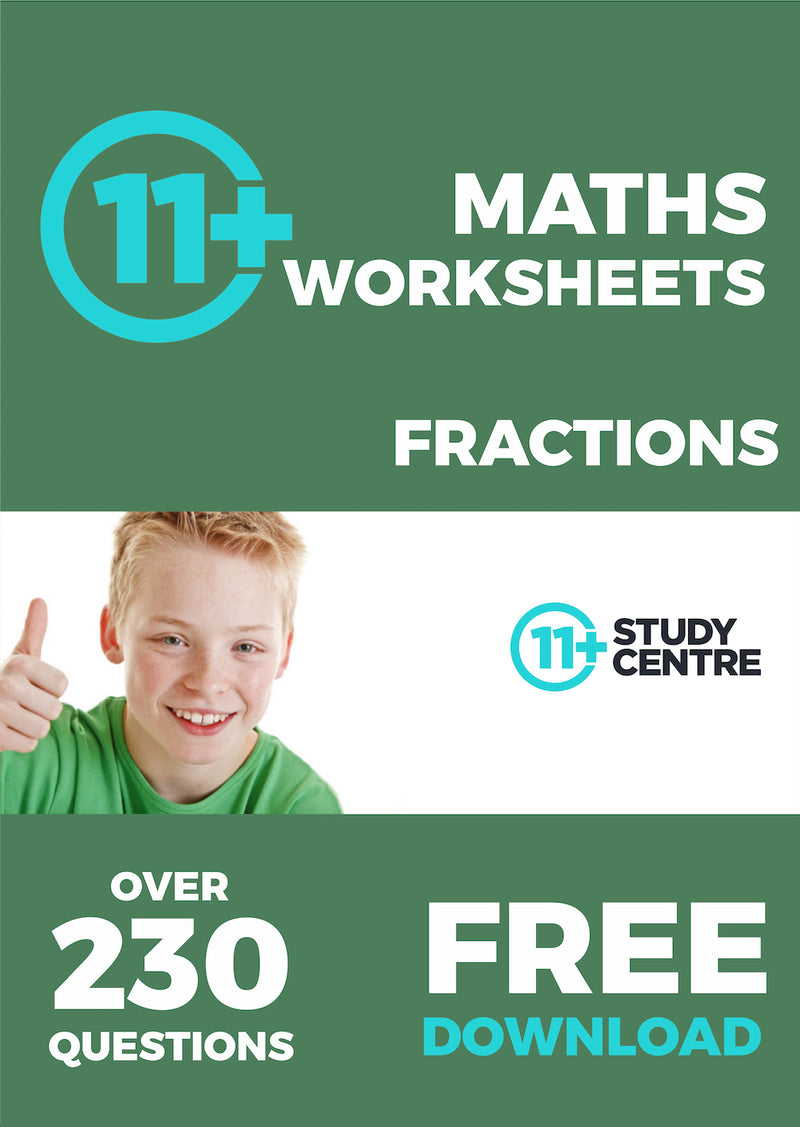 11 Plus Fractions Worksheets PDF FREE