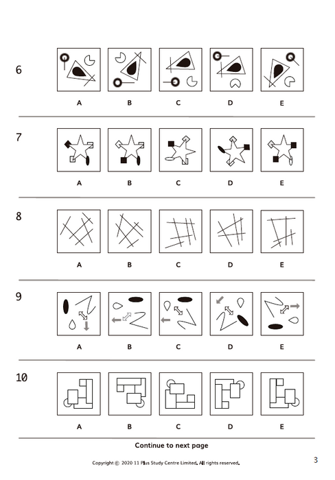 11 Plus Non Verbal reasoning test with answers pdf