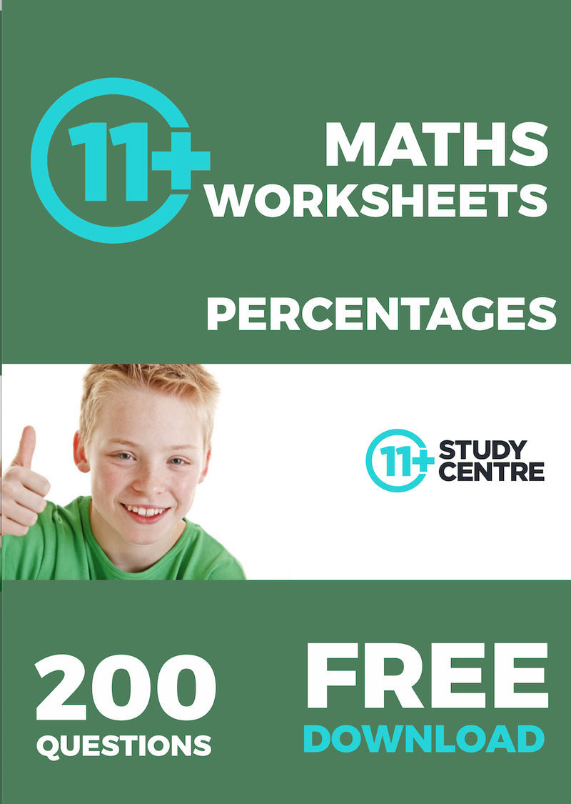 11 Plus Percentages Free PDF Worksheets