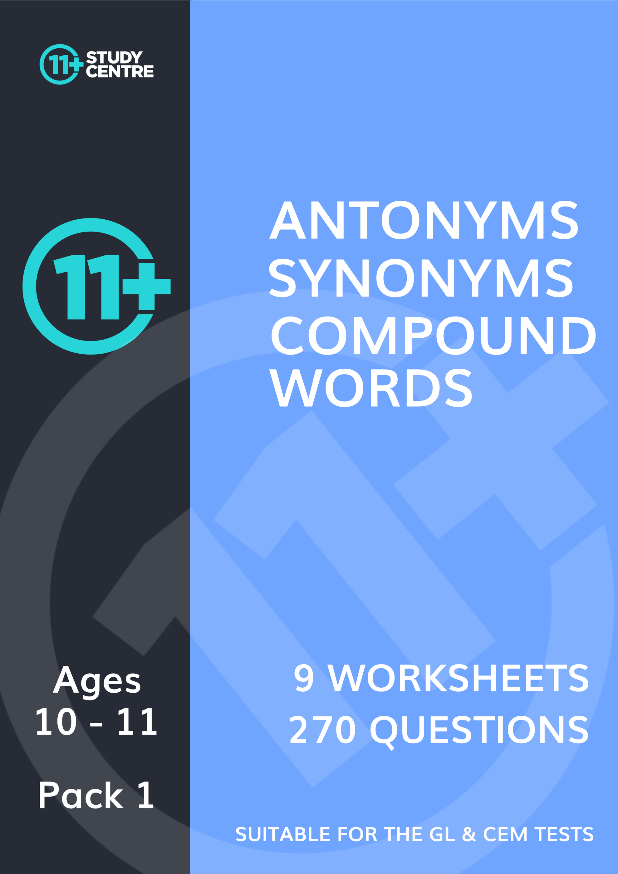 Antonyms, synonyms and compound words pdf worksheets — 11 Plus Resources