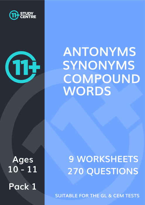 Antonyms, Synonyms and Compound Words PDF Worksheets