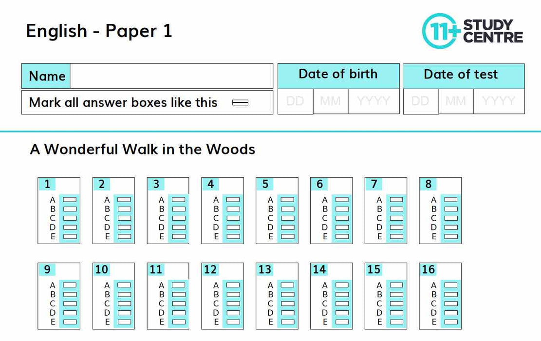 11 Plus English Test Papers PDF