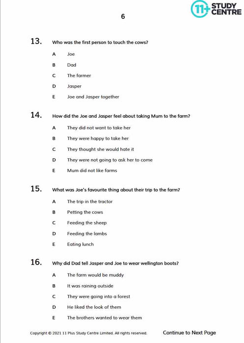 11 Plus English Test Papers PDF