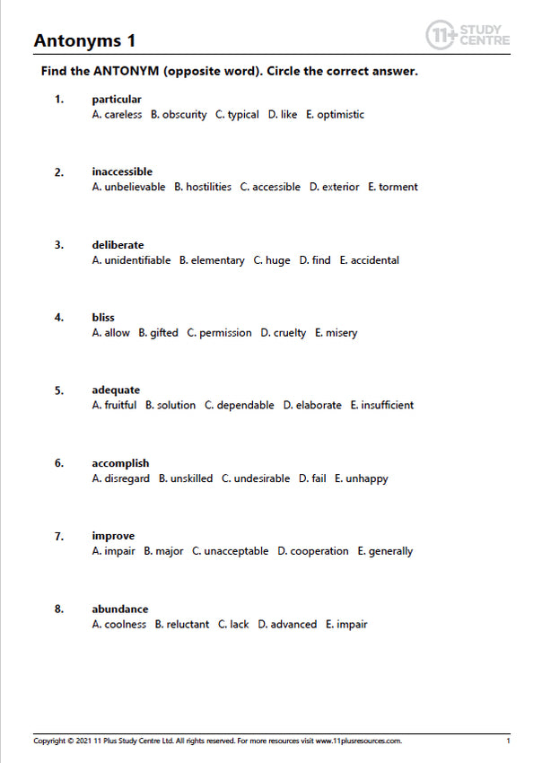 Free Pdf 11 Plus Resources Free Pdf 11 Plus Resources