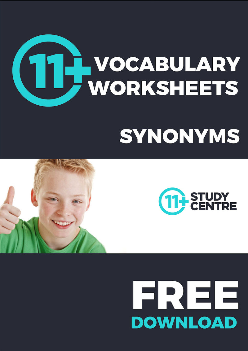 11 Plus FREE Synonyms PDF Worksheet