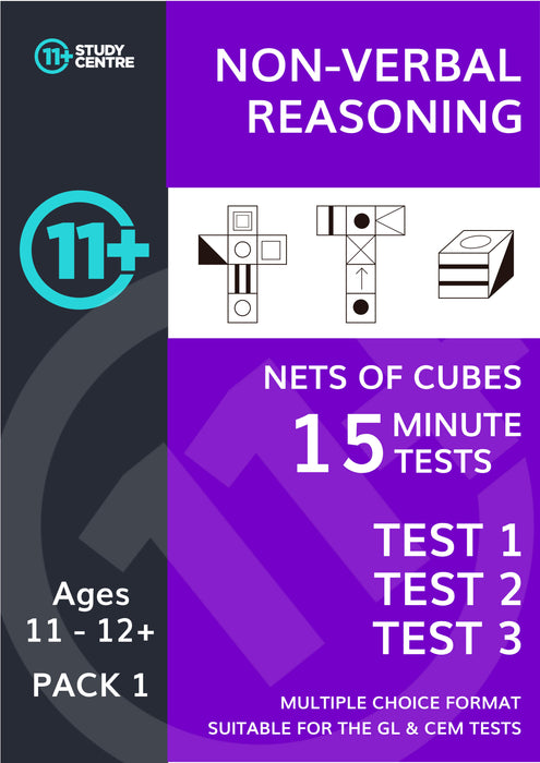 11 Plus nets of cubes questions